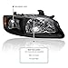 SPEC-D TUNING Jdm Headlights Black Compatible with 2000-2003 Nissan Sentra L+R Pair Head Light Lamp Assembly