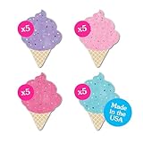 Big Dot of Happiness Scoop Up The Fun - Ice Cream Cone - Decorations DIY Sprinkles Party Essentials - Set of 20