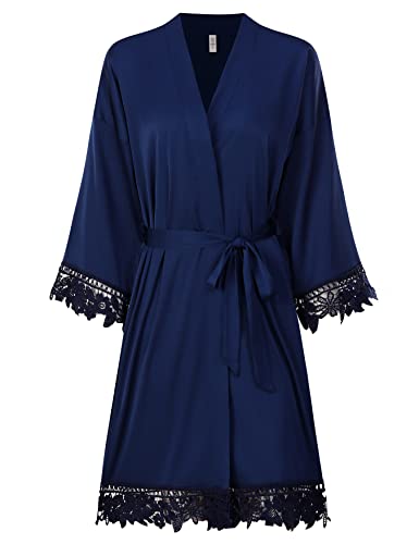 Bridal Party Robes Plus Size Bridal Robes Personalized Wedding Robes, Plus Bridesmaids Robes Lace, Embroidered Kimono Robe #TOP1