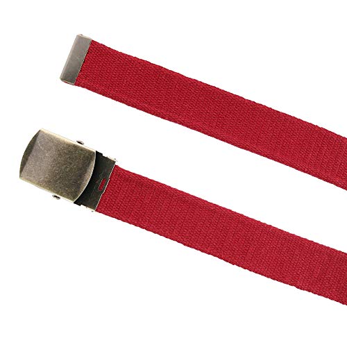CTM Cotton Web 1.5 Inch Adjustable Military Buckle Belt2