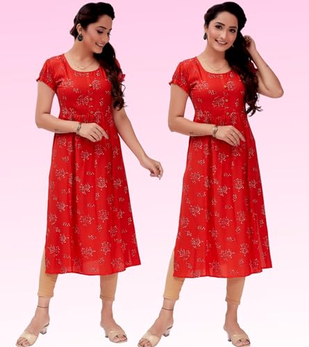 Image of RITIJYA Feeding Kurtis for Women with Zip in Cotton| Straight Maternity Pregnancy Dress for Nursing Mothers | Stylish & Comfortable | S to 3XL | Maternity Wear Feeding Dress Tops