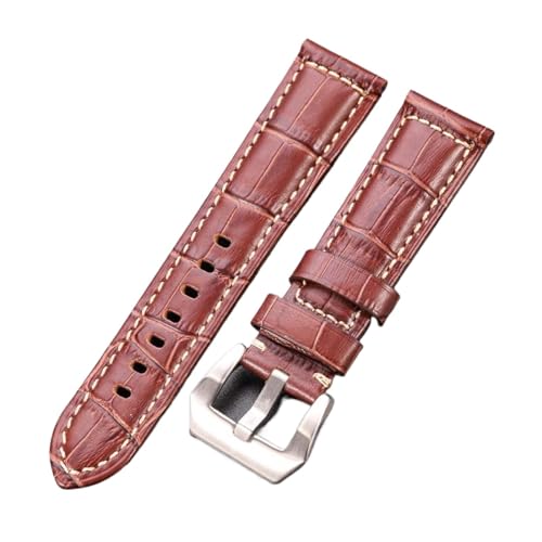 Run Ken U[voh 5 FNR_Cp^[fB[XY 20 ~[g 22 ~[g 24 ~[gXgbvVo[ubNX`[obNvoh(Brown Silver Buckle,24mm)