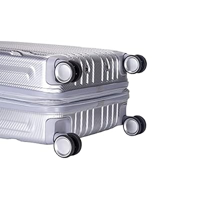 Le Maurice & Co - Alumax, Carbon Silver, Spinner Hardside Luggage - Suitcase Hardshell Lightweight w/ TSA Lock, Carry On 20