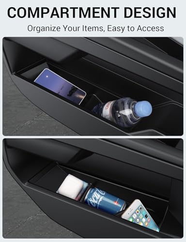 Image of Motrobe Tesla Cybertruck Door Side Storage Box Front Rear Door Tray Organizer Slot Pockets Handle Insert Protector TPE Cybertruck Accessories 2024 2025 4PCS