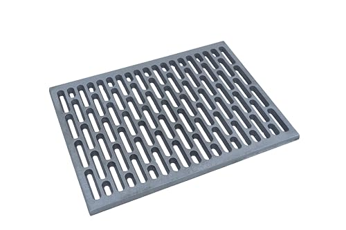 Fonderia Bongiovanni Grille en fonte | Grille pour cheminée | Poêle à granulés | Barbecue fond pour cendres | 30 x 40 x 1,2 cm