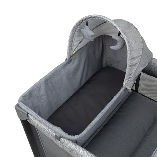 Safety 1st 4-in-1 Portable Play Yard with Bassinet, Portable Bassinet, and Flip-Away Changer, Gray - image 4