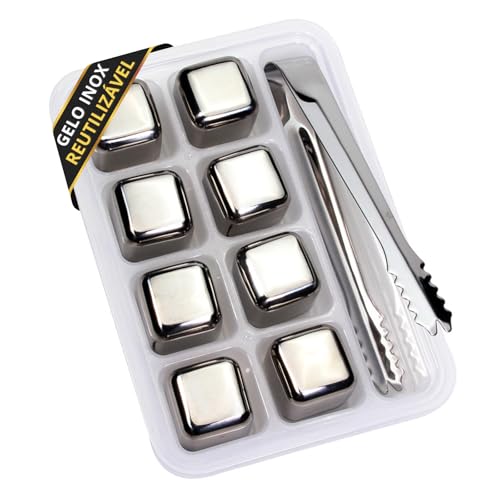 Cubos de gelo em aço inox