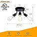 Edzemuwa 3-Light Ceiling Light Fixture, Flush Mount Ceiling Light in Matt Black Finish, Farmhouse Lighting for Porch Hallway Kitchen Bedroom