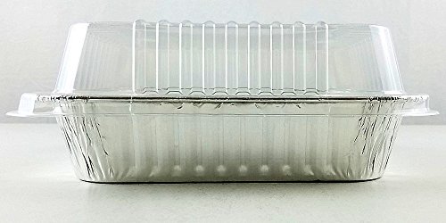 Durable Packaging Square Cake Aluminum Foil Pan W/Clear Lid 50 Sets - Disposable Baking Pans (Pack Of 50) #TOP4