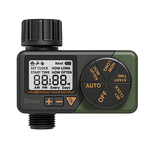 Diivoo Timer Irrigazione, Centralina Irrigazione per irrigazione Automatica con programmi settimanali e giornalieri, Ritardo della Pioggia e irrigazione Manuale per Prati e Giardini