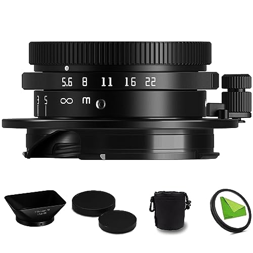 TTArtisan 28mm F5.6 f/5.6 Large Aperture Full Frame Manual Focus Lens for Leica M-Mount Cameras M2 M3 M4 M5 M6 M7 M8 M9 M9P M10 M262 M240 M240P M10P M10M- Black, with Lens Filter