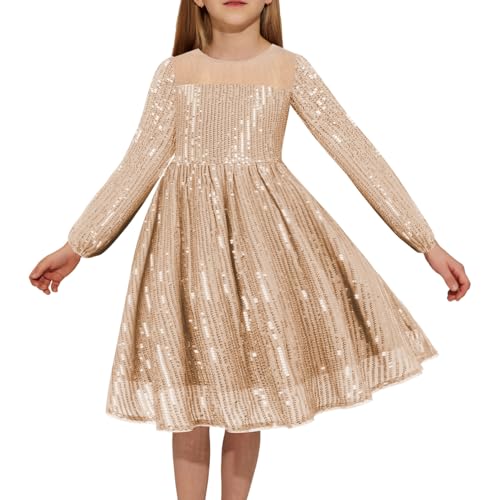 GRACE KARIN Girl Sequin Party Dress Formal Birthday Pageant Fancy Prom Mesh Dresses for Teen Girl 6-14Years