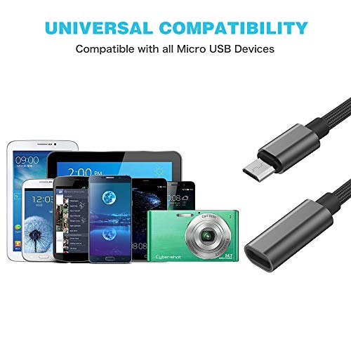 image for USB C to Micro USB Adapter, KUXIYAN (2 Pack) Type C Female to Micro US