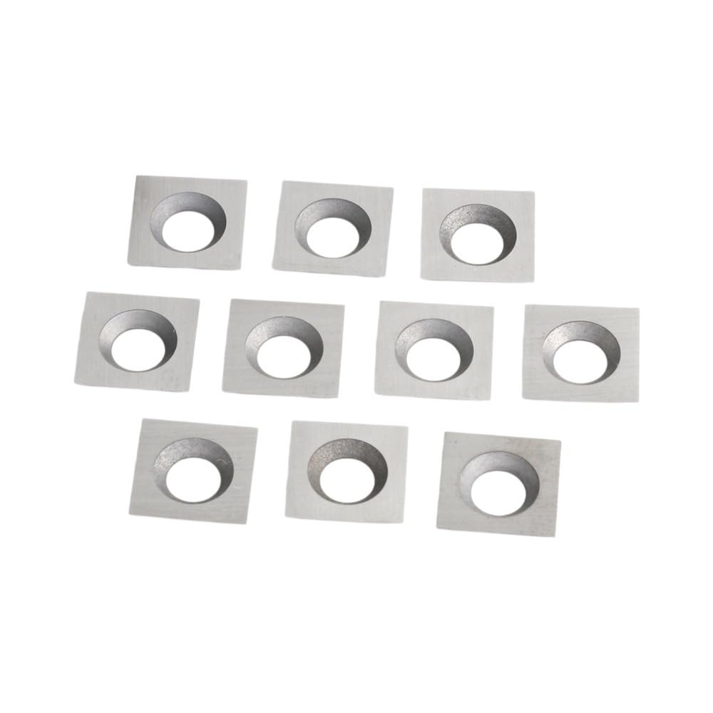 10pieces Turning Carbide Inserts, 14x14x2mm Woodworking Square Cutter for Spiral Planing Applications