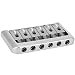 Guitar Bridge, Metal 6 Strings Fixed Hardtail Guitar Bridge Saddle with 4Pcs Screws for Electric Guitar(Silver)