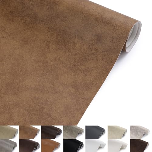 Faux Leather Vinyl Fabric 1 Yard (Wheat)