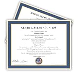 Senmure Custom Printed Certificate of Adoption for Pets Personalized Dog or Cat Adoption Certificate Keepsake for New Pet Owners