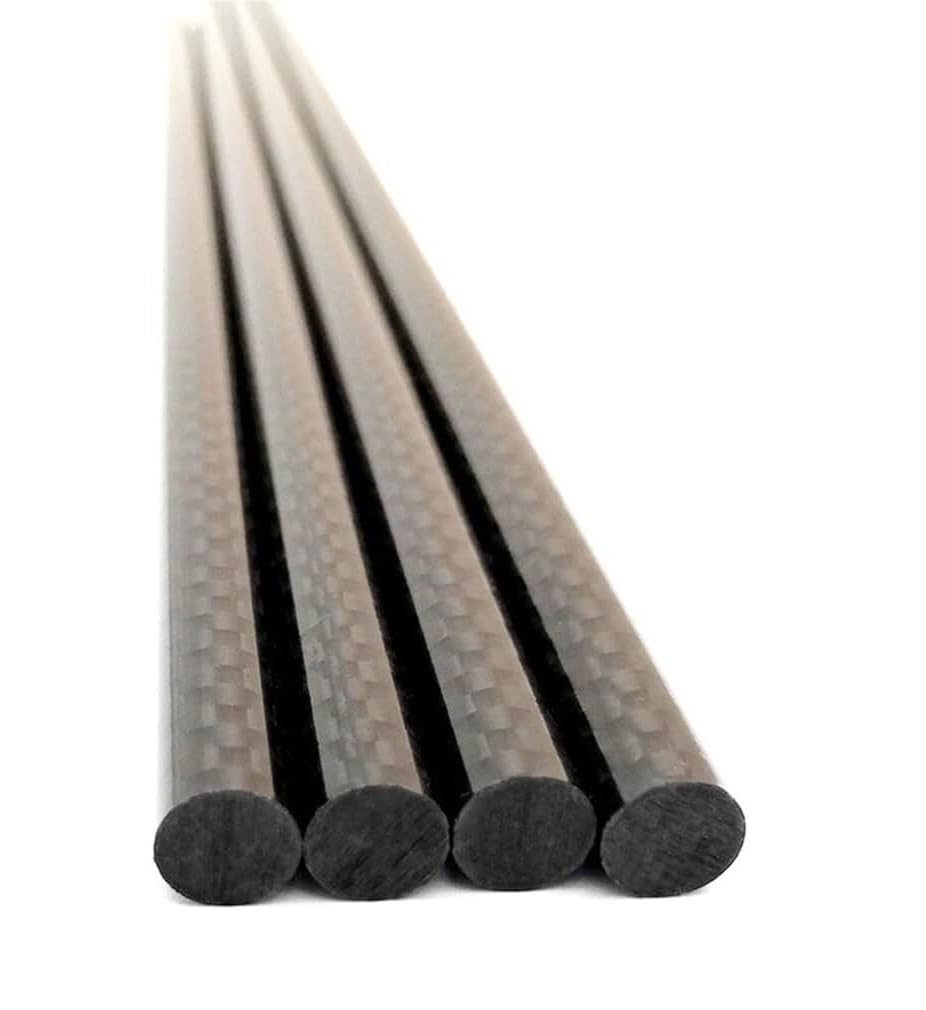 Pręt z włókna węglowego 3K, długość 500 mm, 2 szt., pręt z czystego włókna węglowego, błyszcząca powierzchnia(10x500mmx2pcs)