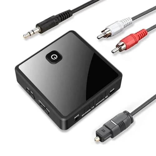 Adaptador de audio inalámbrico Bluetooth 5.0 receptor transmisor óptico de 3.5mm para TV