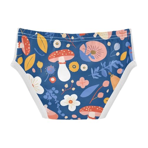 KLL Seamless Woodland Mushroom Flowers Boys Toddler Cotton Underwear Cute Children Panties2