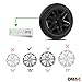 OMAC - ABS Black Hub Caps 15 Inch Set of 4, Tapas para Rines 15, Premium Wheel Covers 15 Inch, R15 Rim Cover Set, Snap On Durable Car Replacement Exterior Accessories