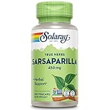 SOLARAY Sarsaparilla Root 450 mg - Traditional Herbal Support - Non-GMO, Vegan, Lab Verified - 60-Day Money-Back Guarantee - 100 Servings, 100 VegCaps