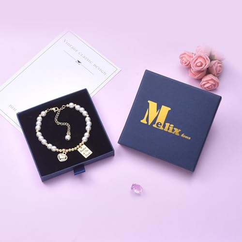Melix Home Mother of the Bride Bracelets Gifts Pearl Bracelet Wedding Gift for Mom Mama 6