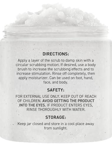 Image of Brooklyn Botany Coconut Milk Body Scrub - Moisturizing and Exfoliating Body, Face, Hand, Foot Scrub - Fights Stretch Marks, Fine Lines, Wrinkles - Great Gifts for Women & Men - 10 oz