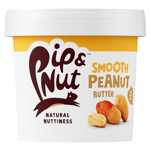 Pip & Nut - Cremige Erdnussbutter (1kg), Kein Palmöl, ohne Zuckerzusatz, ein natürliches Produkt, vegan und einzelner Ursprung Hi-Oleic Erdnüsse