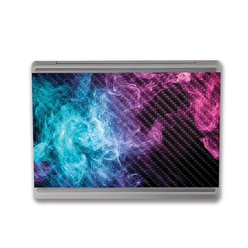 Image of MightySkins Carbon Fiber Skin Compatible with Microsoft Surface Laptop Go 3 (2023) Full Wrap Kit - Mystic Smoke | Protective, Durable Textured Carbon Fiber Finish | Made in The USA