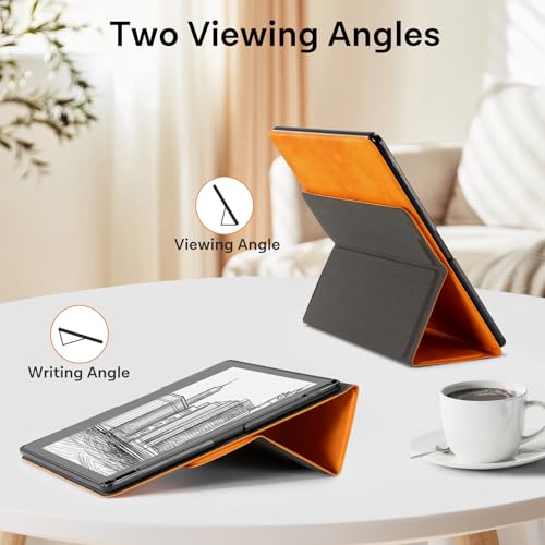Image of CoBak Stand Case for Kindle Scribe - Premium Folio Leather Cover with Pen Holder, Auto Sleep /Wake, and Stand Feature - Compatible with 10.2 Inch Kindle Scribe (2022 /2024 Release)