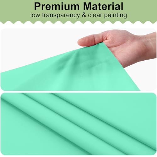 Image of misaya 4 Packs Disposable Plastic Table Cloth, 84 inch Round Waterproof Tablecloth, Leakproof & Sturdy Decorative Table Covers for Picnic, Party, Outdoor and Back to School, Mint Green