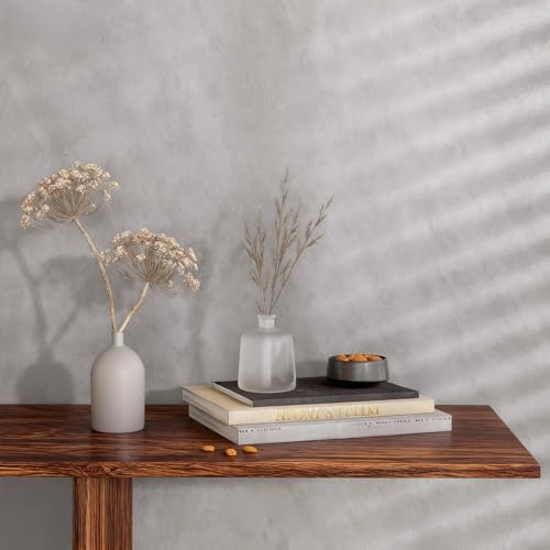 Gray-Beige Limewash Wallpaper Peel and Stick 16'' x 354'' Silver Plaster Concrete Contact Paper Self Adhesive Waterproof Beige Matte Limestone Textured PVC Removable Vinyl for Bedroom Kitchen Bathroom