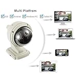  Sricam SP015 WiFi Cámara IP Inalámbrica 720P HD CCTV Inalámbrico IR-Cut Seguridad Cámara Domo Impermeable a Prueba de Agua, Enchufe Europeo