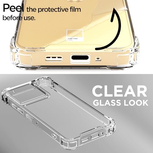 Image of Amazon Basics Back Cover for Motorola Moto Edge 50 Neo 5G PC + TPU Clear Transparent Raised Edges Shockproof Protective Phone Bumper Case(Transparent)