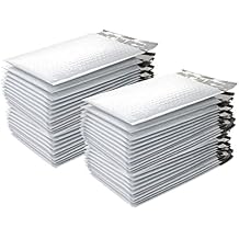 White Poly Bubble Mailers Size 6" X 10" #0L Shipping Mailing Bubble Padded Envelopes, Mailing Bags, Inside Space 6" X 9"- Pack of 25