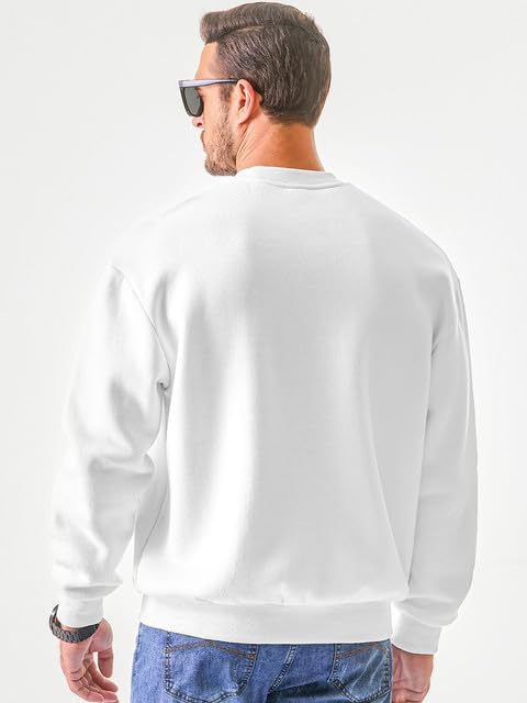 JMIERR Men's Casual Long Sleeves Crewneck Sweatshirts Cotton Pullover Sweatshirt for Men - Image 2