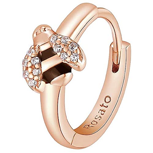Mono Orecchino ROSATO Cubica in argento 925 RZCU91 Gold