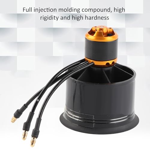 12-Blades-Lüfter für RC-Flugzeug, 5000 KV-freier Motor, Aluminiumlegierungsbau, Schwarz, Geeignet für Enthusiasten Geeignet (CW) (CCW)