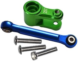 Aluminum Servo Horn 25T with Tie Rod for Traxxas 1/10 Maxx 4WD Monster Truck 89076-4 - 5Pc Set Green