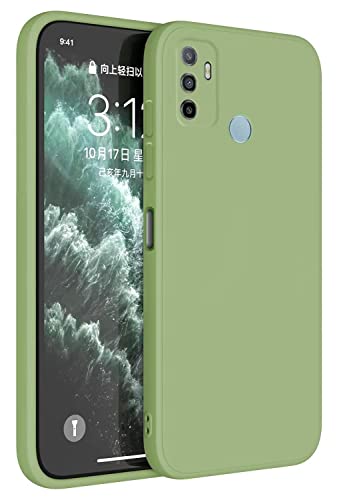 Topme Funda para OPPO A53 4G / OPPO A53s 4G 6.5" Carcasa Caja Case Estuche, Funda Protectora de Piel de Silicona TPU - Verde Matcha Cover