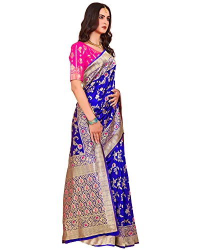 Image of Glory Sarees Women's Banarasi Silk Saree With Blouse Piece (Kara164 Parent)