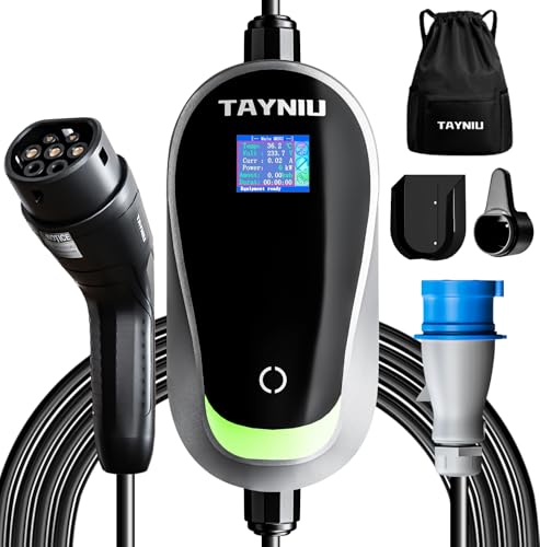 TAYNIU SmoothPro Carregador EV Portátil 7KW 10A 13A 16A 24A 32A Ajustável Estação Carro Elétrico Por