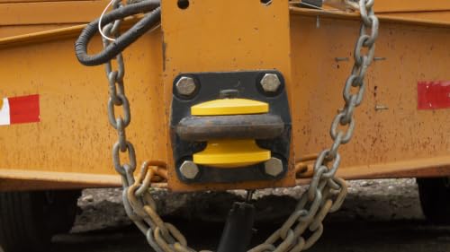 Image of Trimax TLR51 Pintle Hitch Ring Lock, 2-7 /8 inch, Yellow, with Keychain