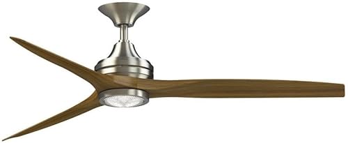 Miniatura 11 de Fanimation Spitfire - Ventilador de techo de 3 aspas con kit de luz, 13.7 pulgadas de alto y 60 pulgadas de ancho, acabado negro, color nogal oscuro