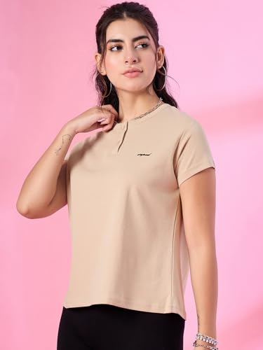 Image of CUPID Women Comfortable Cotton Round Neck Half Sleeve Casual T-Shirt, Sleep, Night, Yoga, Daily Gym n Lounge Wear Short Tee /Top for Girls