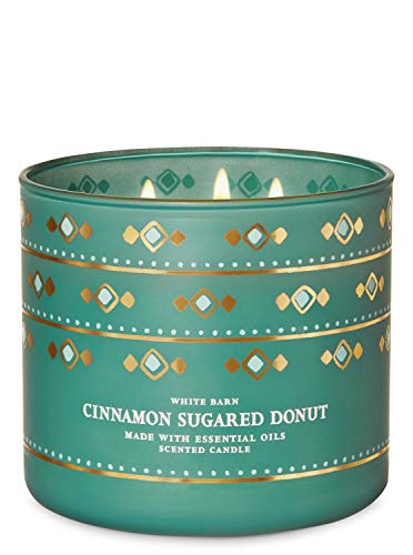 Bath & Body Works Cinnamon Sugared Doughnut 3 Wick Candle 14.5 Ounce 2014 Sweet Shop Collection