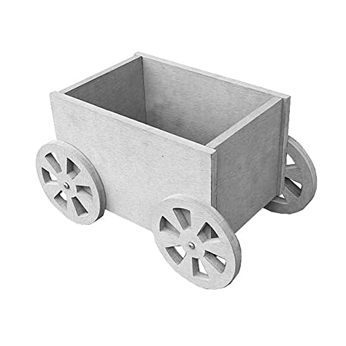 日本製 アイガーデン 腐らないプランター 4輪馬車タイプ i10148 人工木製 ホワイト 組み立て式 1個 ガーデニング 花台 エクステリア 花壇園芸