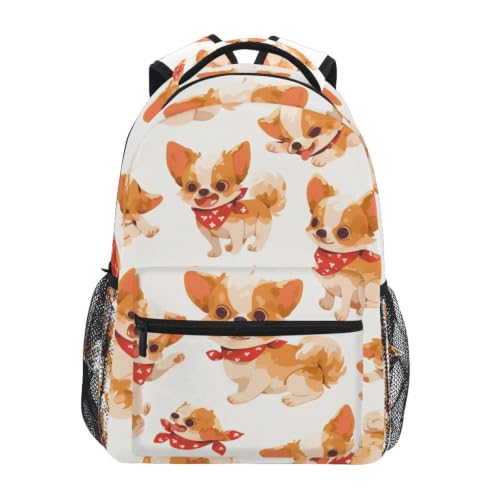 Cartable à dos carlin mignon pour transporter les affaires d'école et voyage