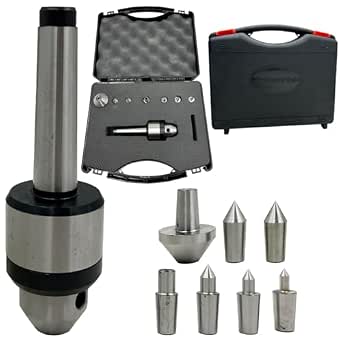 2MT Shank Live Revolving Center With 7 Interchangeable Tips - Precision Lathe Tool For Hobbyists